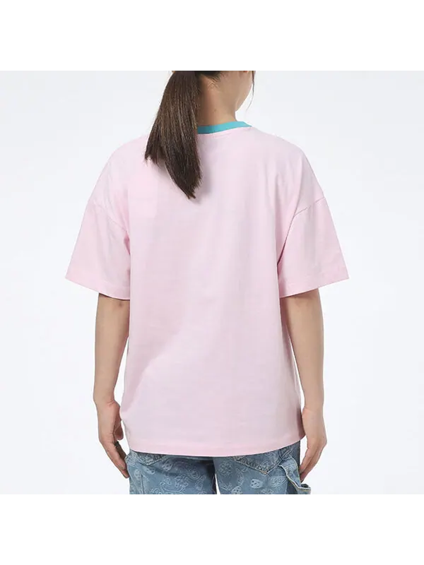 Футболка ice cream printing sports short sleeve pink t-shirt Converse — изображение 3 из 4, розовый