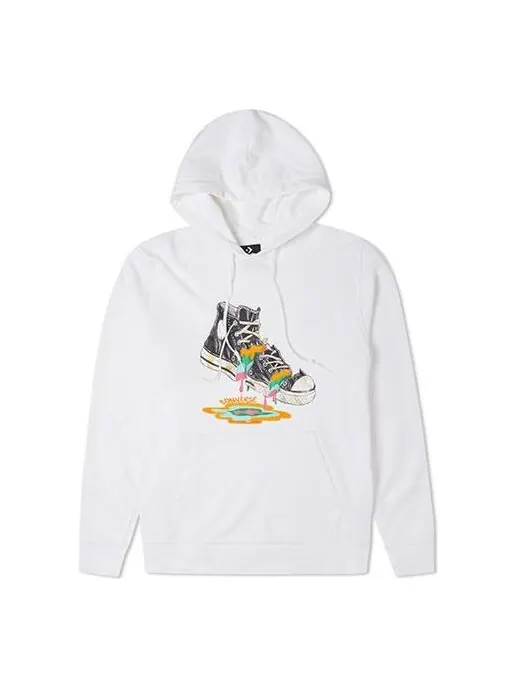 Толстовка Converse Shoes Printing Fleece Lined White — изображение 1 из 4, белый