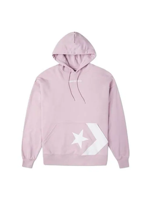 Толстовка star chevron pocket hoodie 'pink' Converse — изображение 1 из 2, розовый/белый