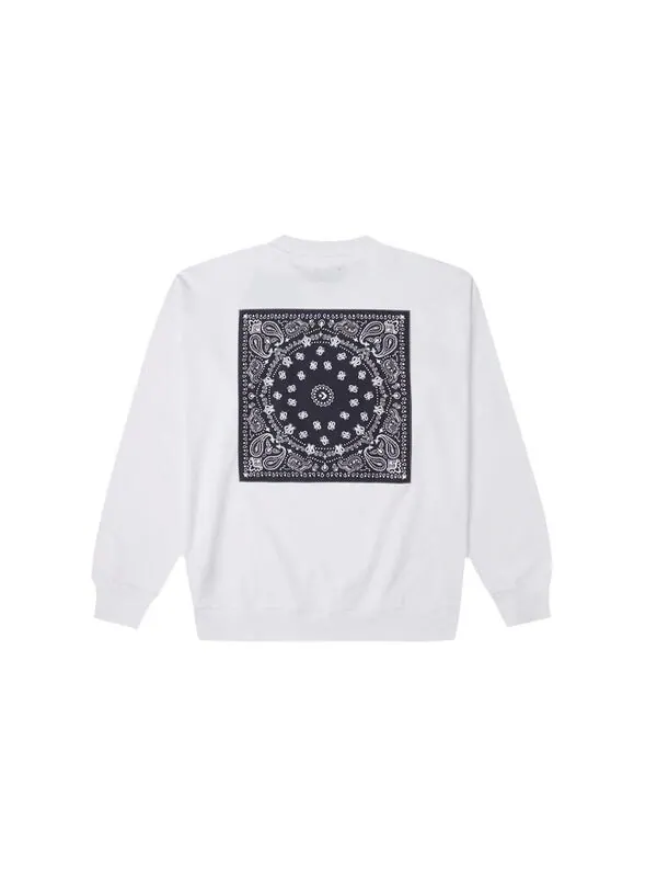 Толстовка Men's Converse Cashew Logo Knit Sports Round Neck Pullover White — изображение 2 из 2, белый