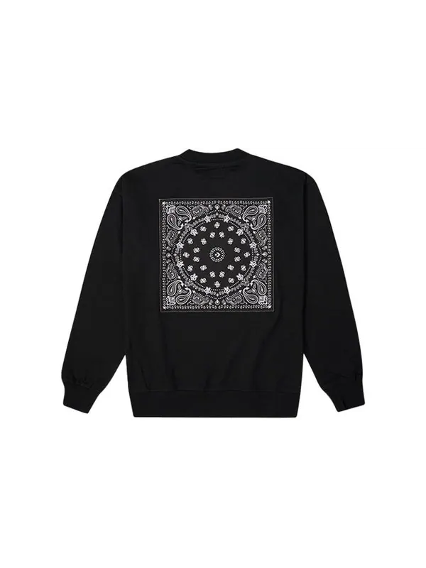 Свитер star chevron paisley pattern sweatshirt 'black' Converse — изображение 2 из 2, черный