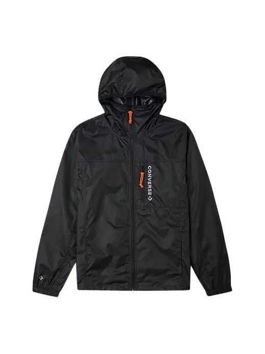 Куртка retro casual hooded jacket couple style black Converse — изображение 1 из 4, черный
