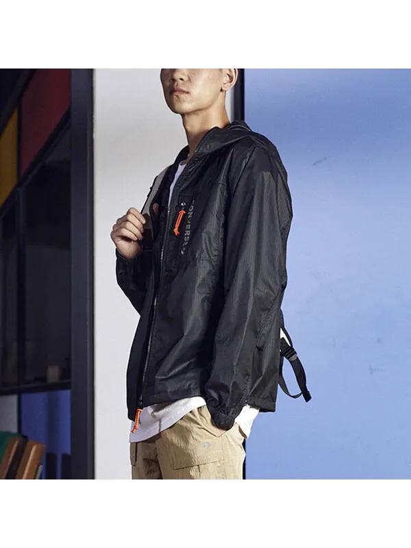 Куртка retro casual hooded jacket couple style black Converse — изображение 4 из 4, черный