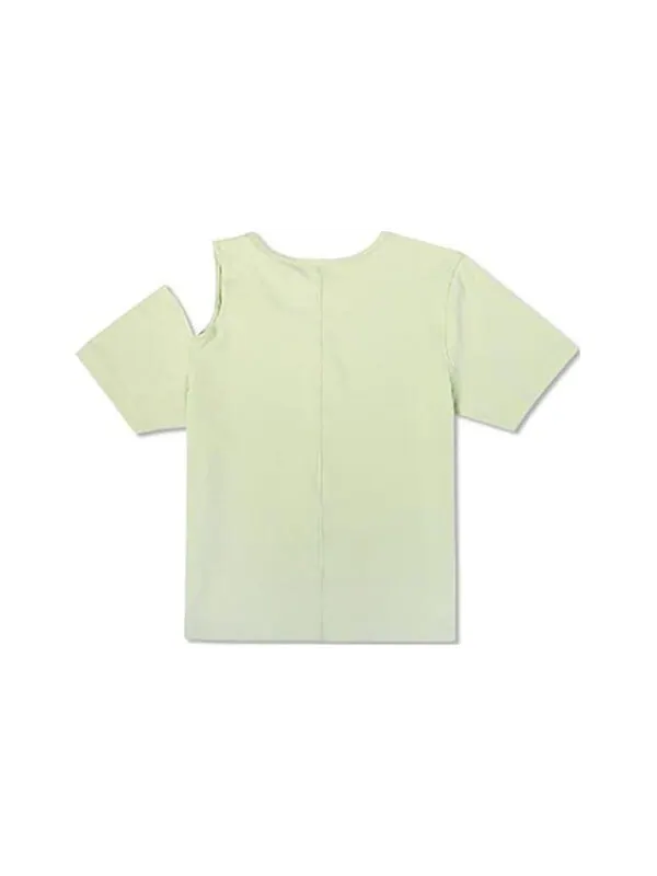 Футболка twisted knits slim asymmetrical t-shirt 'green' Converse — изображение 2 из 2, зеленый
