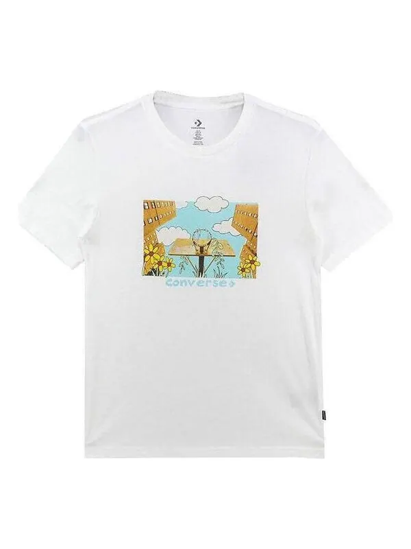 Футболка overgrown hoops t-shirt 'white' Converse — изображение 1 из 2, белый