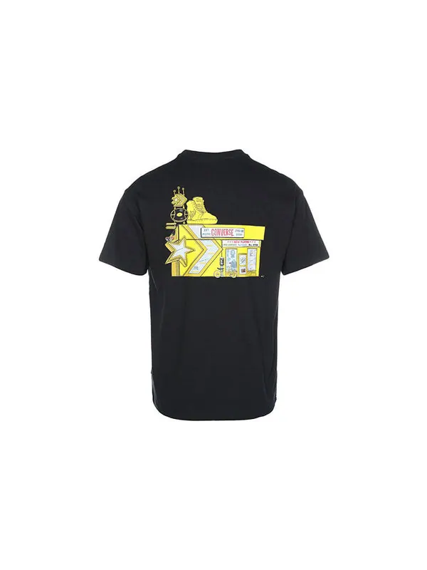 Футболка sneaker store t-shirt 'black' Converse — изображение 2 из 3, черный