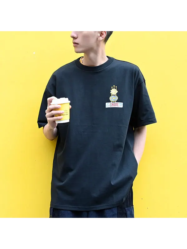 Футболка sneaker store t-shirt 'black' Converse — изображение 3 из 3, черный