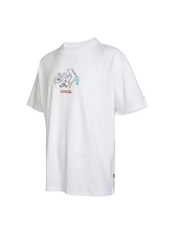 Футболка pushing along t-shirt 'white' Converse — изображение 1 из 2, белый