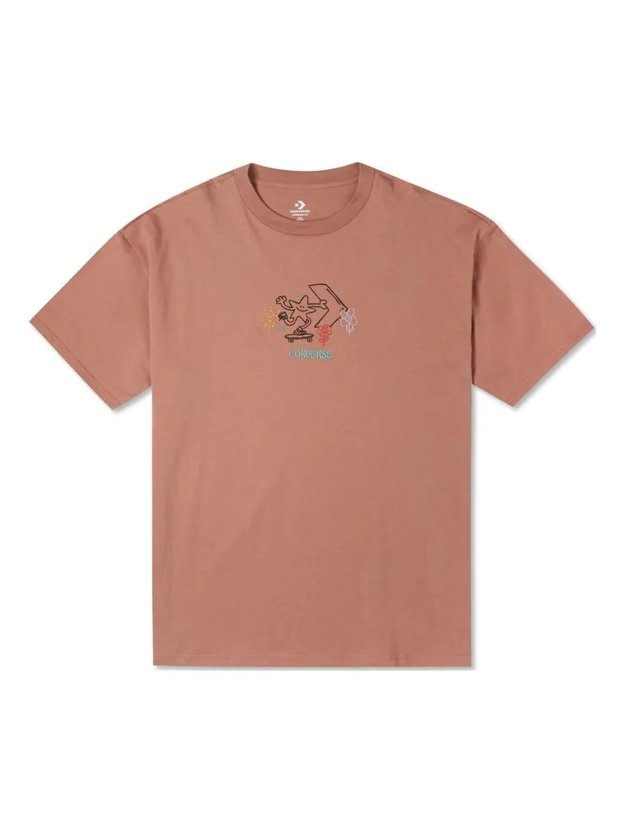 Футболка Converse Pushing Along T-Shirt 'Mineral Clay' — изображение 1 из 2, коричневый