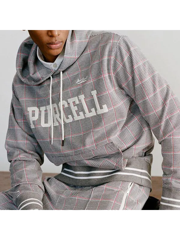 Толстовка Converse x Todd Snyder Crossover Series Plaid Po Sports Pullover Couple Style Gray — изображение 4 из 4, серый