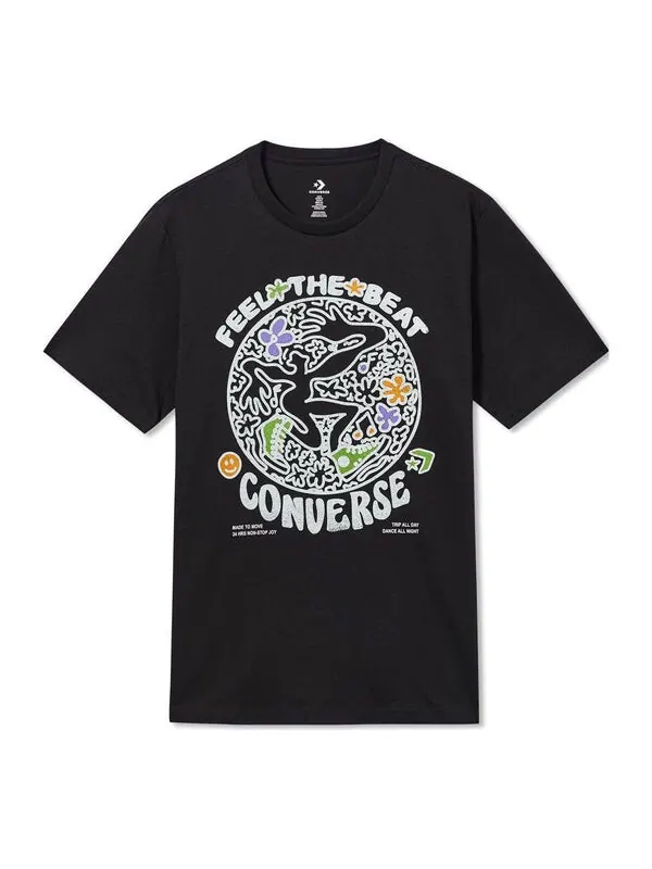 Футболка abstract dance tee 'black' Converse — изображение 1 из 2, черный