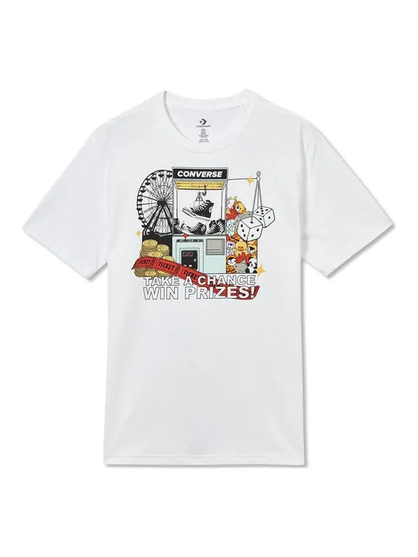 Футболка claw machine graphic tee 'white' Converse — изображение 1 из 2, белый