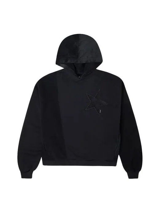 Свитер corduroy splicing solid color sports hoodie black Converse