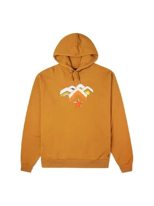 Толстовка Men's Converse Mountains Pattern Printing Fleece Lined Brown — изображение 1 из 4, коричневый