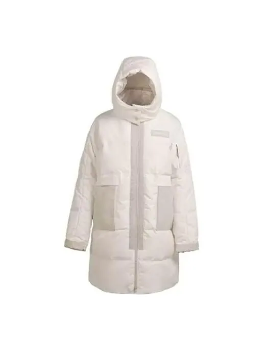 Куртка counter climate long down jacket 'beige' Converse — изображение 1 из 2, бежевый
