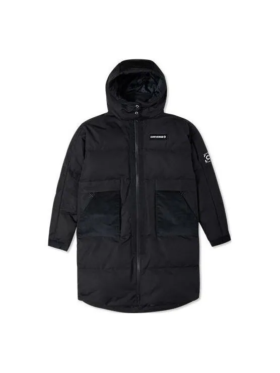 Куртка premium long down jacket 'black' Converse — изображение 1 из 1, черный