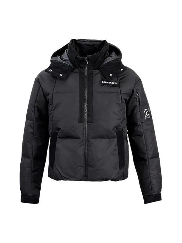 Куртка premium short down puffer jacket 'black' Converse — изображение 1 из 2, черный