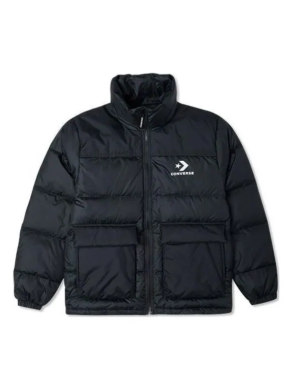 Куртка star chevron down jacket 'black' Converse — изображение 1 из 1, черный