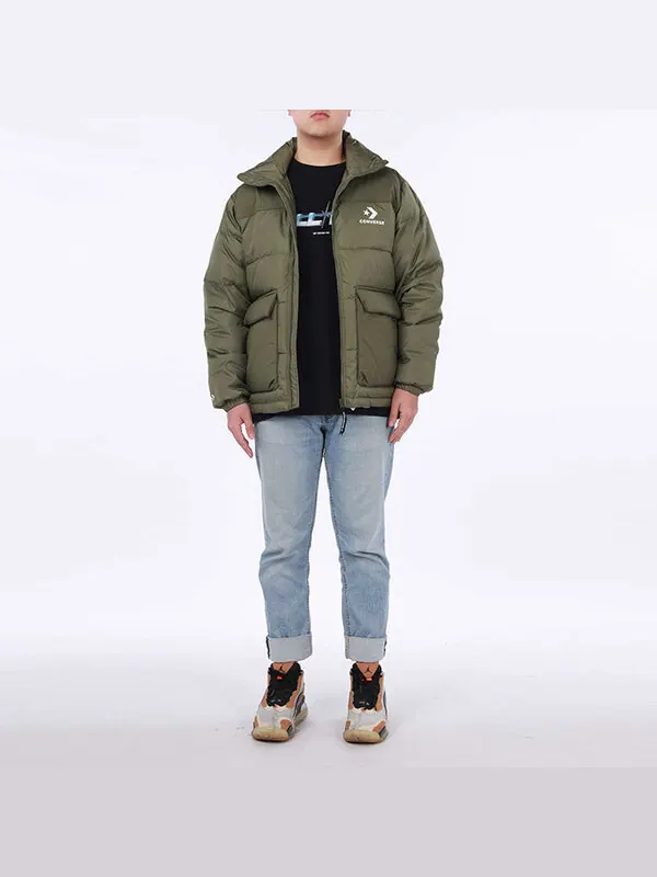 Куртка star chevron down jacket 'olive green' Converse — изображение 3 из 4, оливковый зеленый
