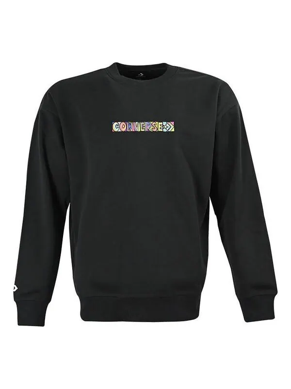 Свитер embroidered workmark fleece crew 'black' Converse