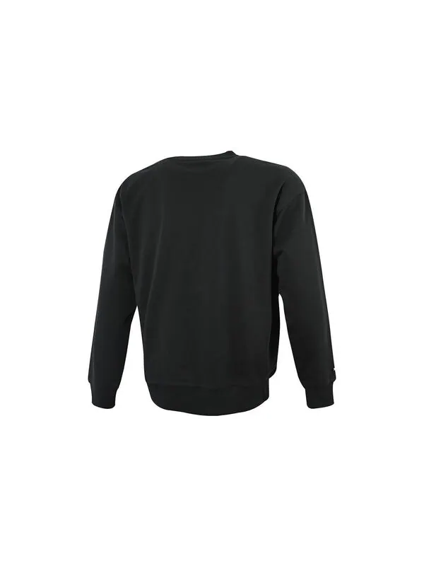Свитер embroidered workmark fleece crew 'black' Converse — изображение 2 из 3, черный