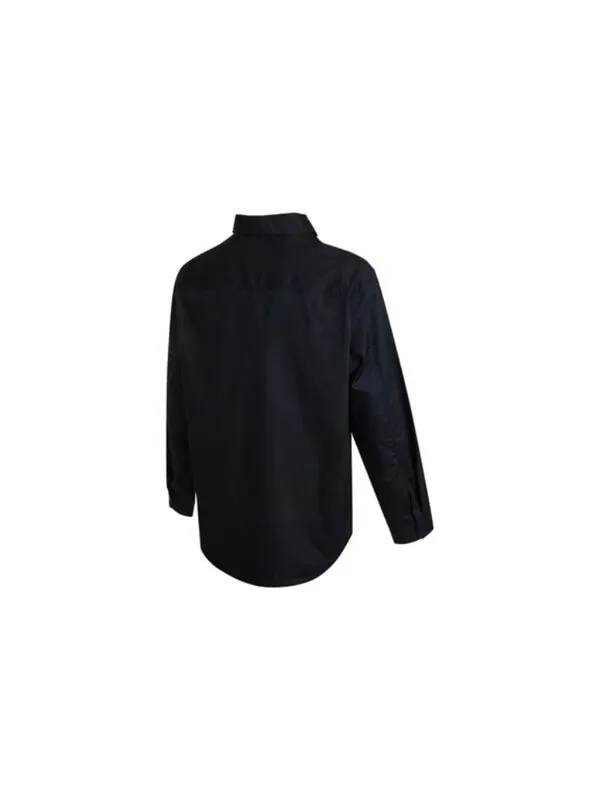 Рубашка woven long sleeve button down shirt 'black' Converse — изображение 2 из 4, черный