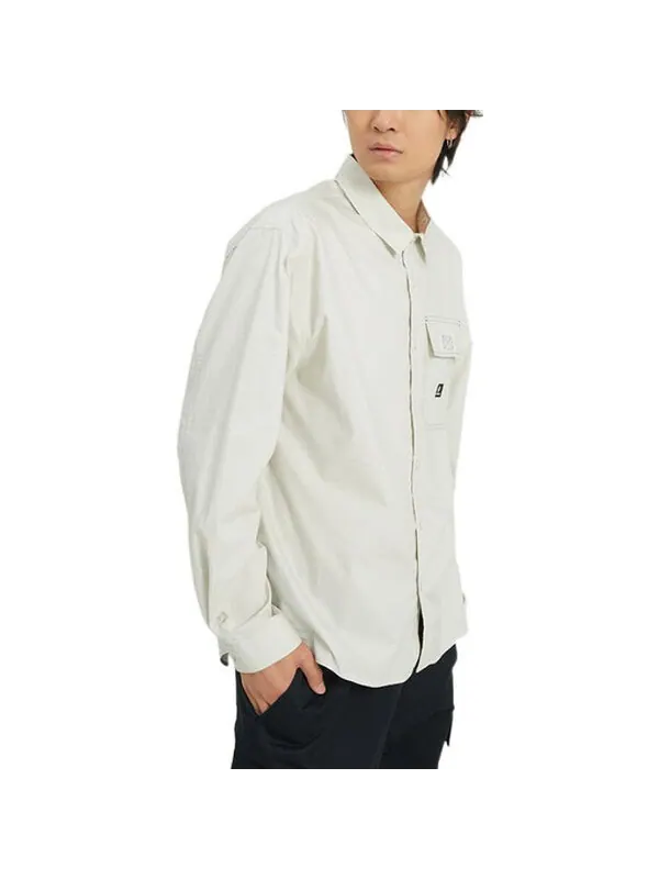 Рубашка woven long sleeve button down shirt 'white' Converse — изображение 4 из 4, белый