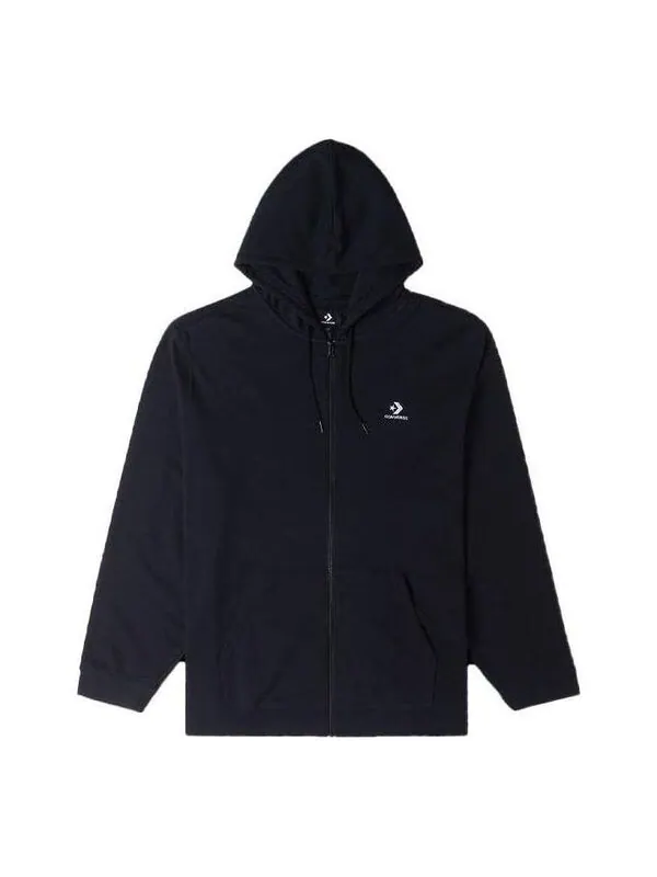 Толстовка go-to chuck patch classic fit full zip jacket 'black' Converse — изображение 1 из 2, черный