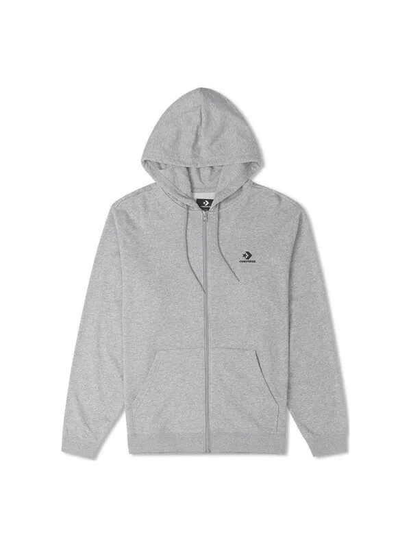 Куртка go-to chuck patch classic fit full zip jacket 'grey' Converse — изображение 1 из 1, серый