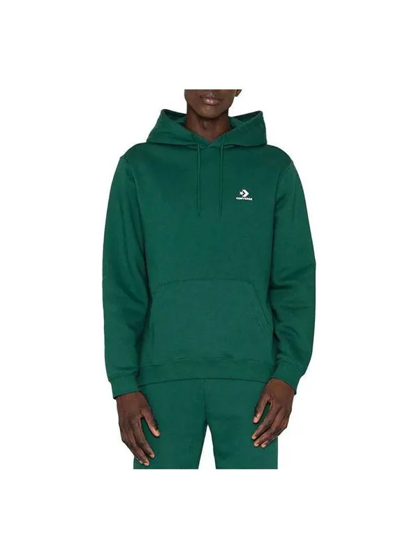 Толстовка go-to embroidered star chevron standard-fit pullover hoodie 'green' Converse — изображение 1 из 1, зеленый