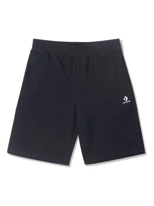 Шорты go-to embroidered star chevron standard-fit fleece short 'black' Converse — изображение 1 из 4, черный