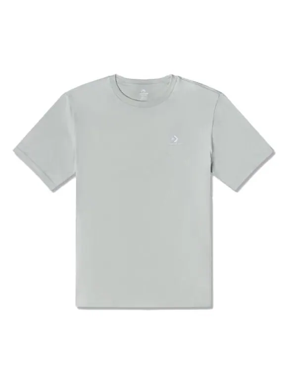 Футболка go-to embroidered star chevron standard-fit t-shirt 'grey' Converse — изображение 1 из 1, серый