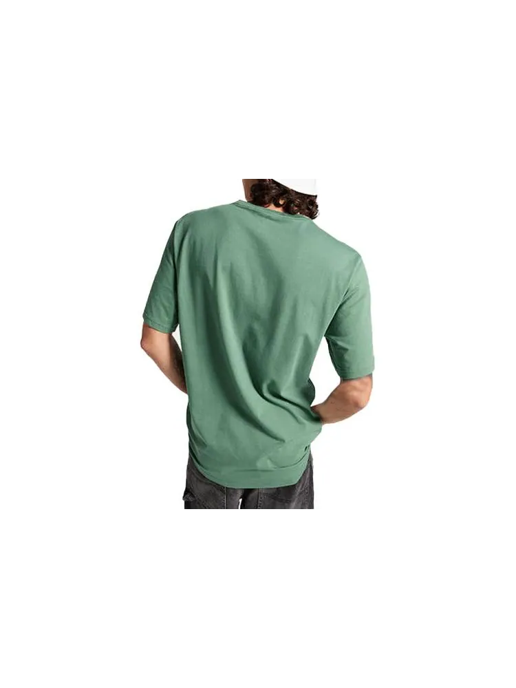 Футболка Converse Go-To Embroidered Star Chevron Standard-Fit T-Shirt 'Olive' — изображение 2 из 2, оливковый зеленый