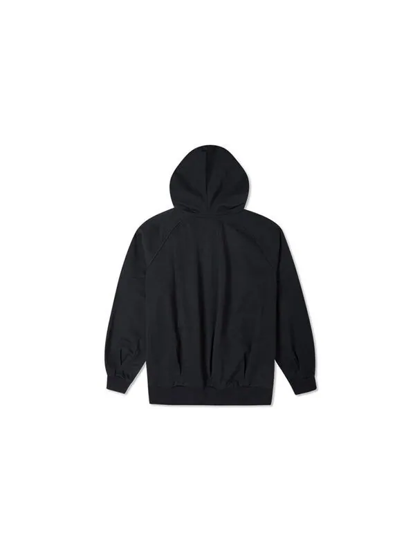 Свитер logo embroidered loose knit hoodie black Converse — изображение 2 из 4, черный