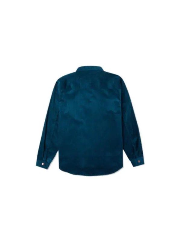 Рубашка corduroy button shirt 'blue' Converse — изображение 2 из 4, синий