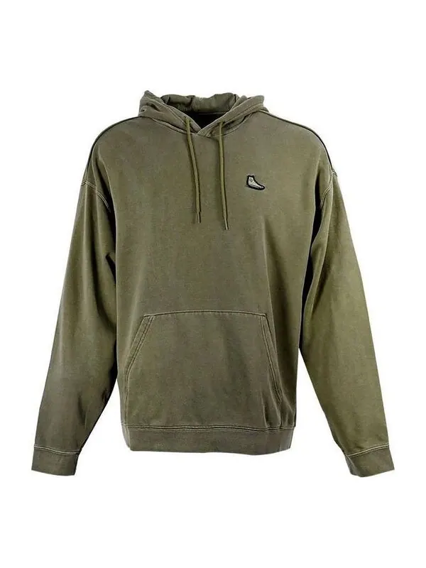 Толстовка go-to chuck taylor sneaker patch loose fit hoodie 'olive green' Converse — изображение 1 из 2, оливковый зеленый