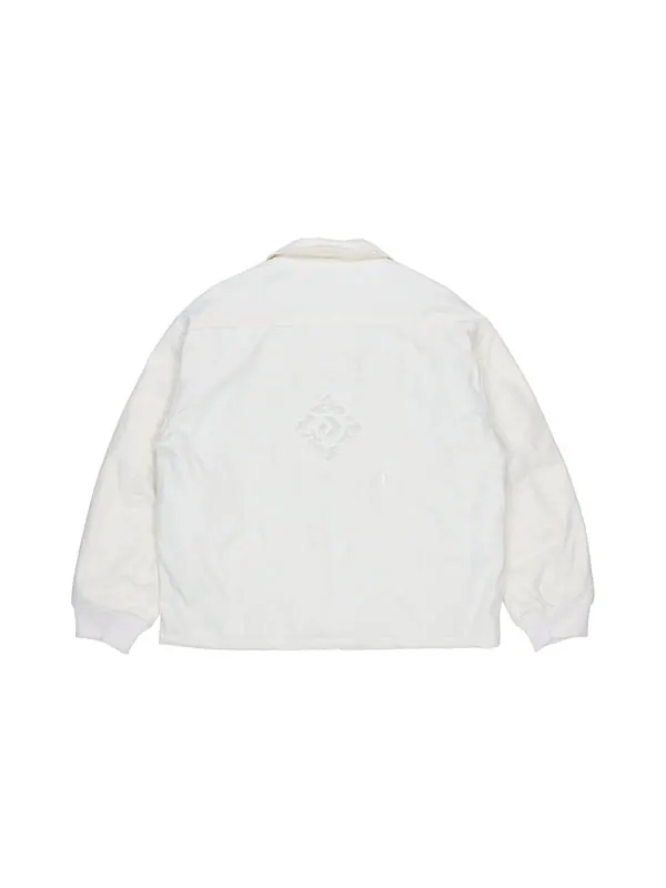 Куртка Converse New Year Series Logo Printing Lapel Sports Jacket Creamy White — изображение 2 из 2, кремовый белый