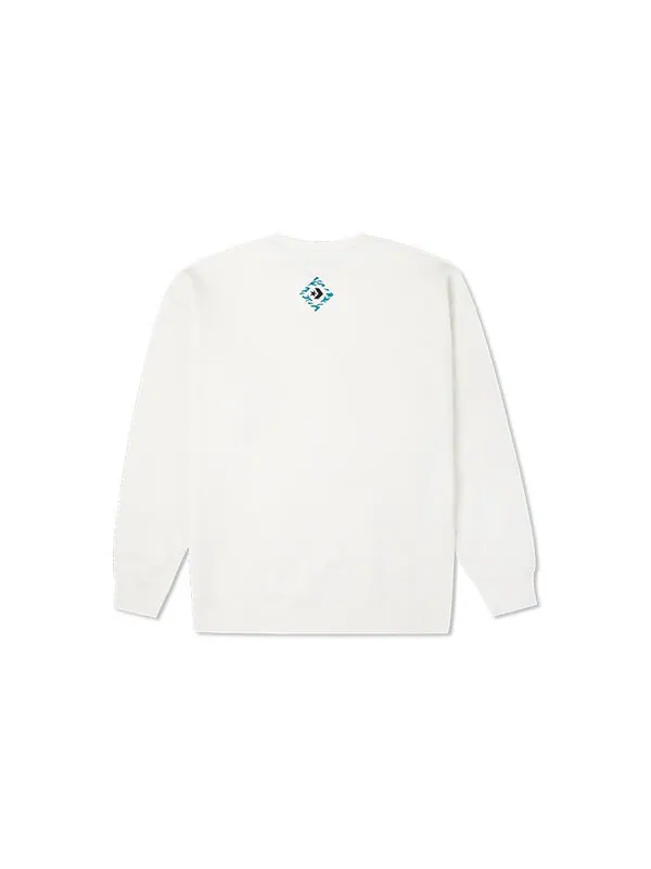 Толстовка Men's Converse New Year Series Chest Pocket Fleece Lined Round Neck Pullover Milk White — изображение 2 из 4, белый