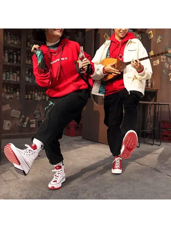 Свитер new year series tiger stripes hoodie red Converse — изображение 3 из 4, красный