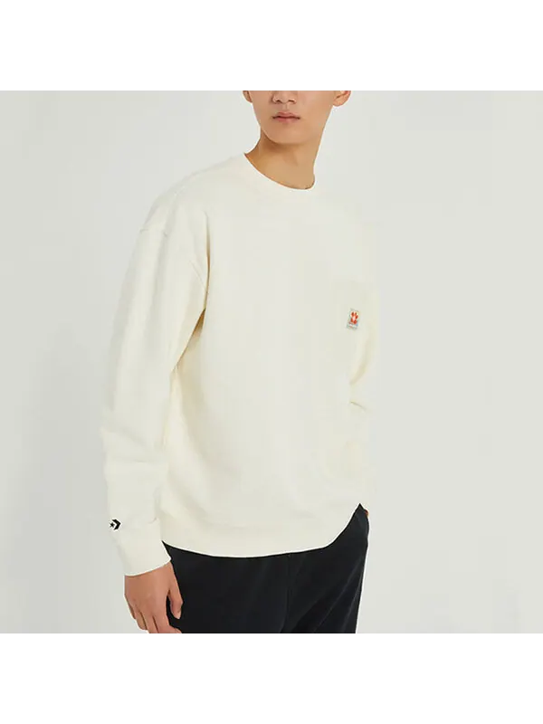 Свитер crafted fashion crew 'egret' Converse — изображение 4 из 4, белый