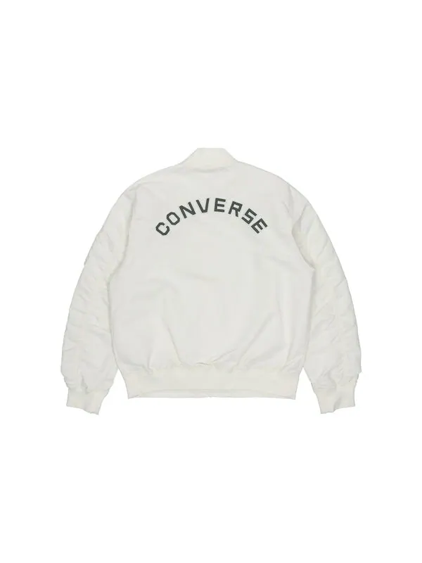 Куртка ss22 logo loose sports retro aviator jacket couple style white Converse — изображение 2 из 4, белый