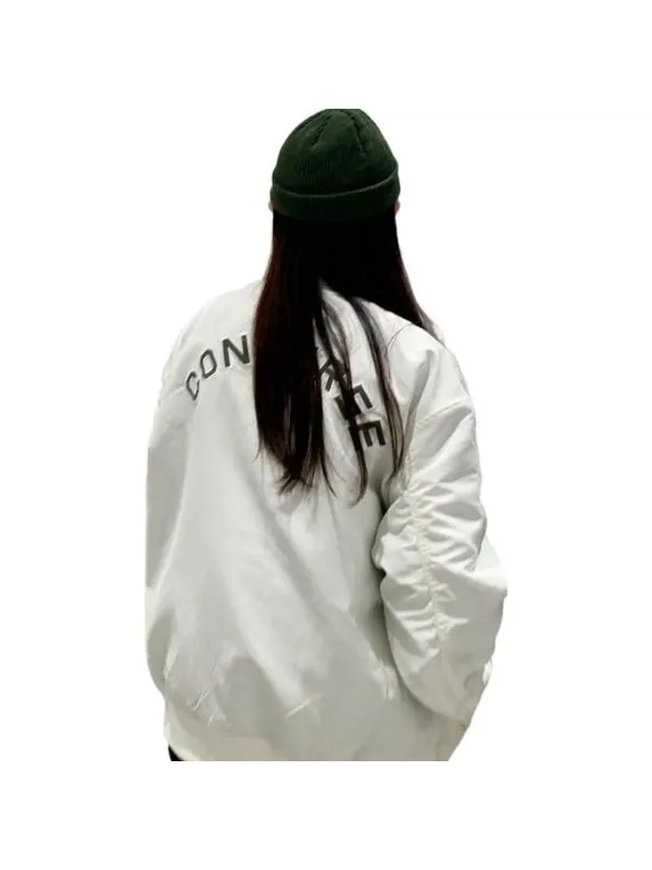 Куртка ss22 logo loose sports retro aviator jacket couple style white Converse — изображение 4 из 4, белый