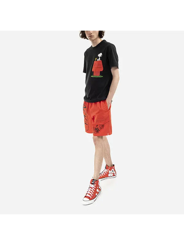 Футболка x peanuts pocket t-shirt 'black' Converse — изображение 3 из 4, черный