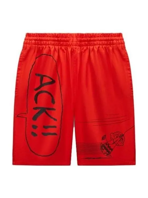 Шорты x peanuts kite short 'red' Converse — изображение 1 из 1, красный/черный