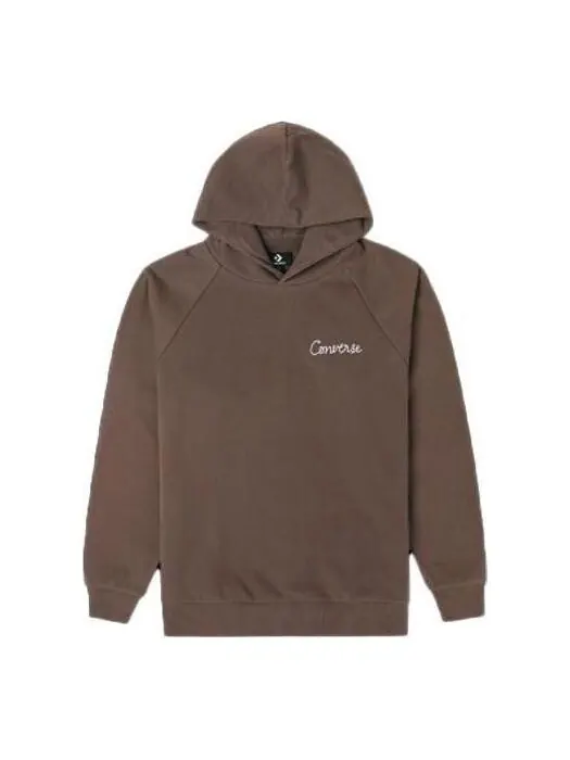Толстовка raglan elevated hoodie 'brown' Converse — изображение 1 из 2, коричневый