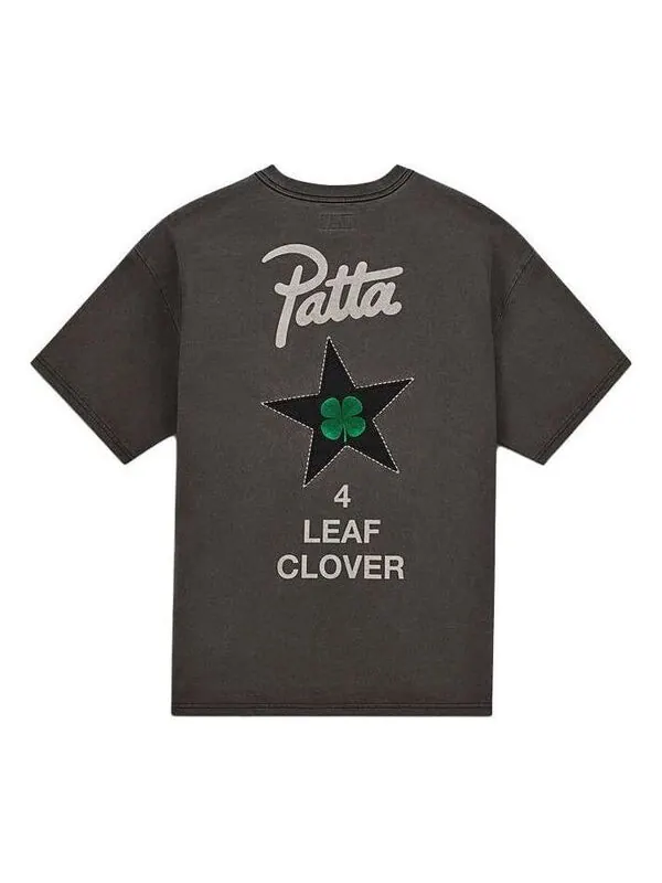 Футболка x patta four-leaf clover short sleeve t-shirt 'black' Converse — изображение 1 из 2, черный