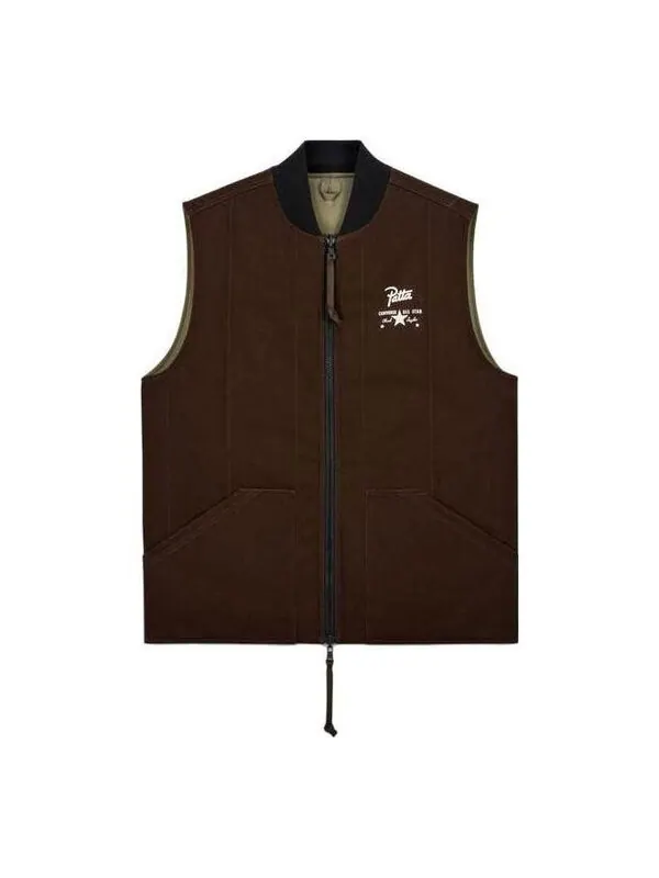 Жилет x patta four-leaf clover utility reversible padded vest 'java' Converse