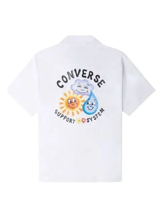 Рубашка skate woven polo shirt 'white' Converse — изображение 1 из 2, белый