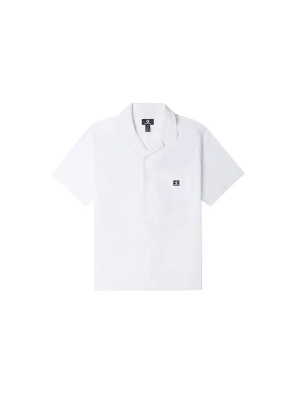 Рубашка skate woven polo shirt 'white' Converse — изображение 2 из 2, белый