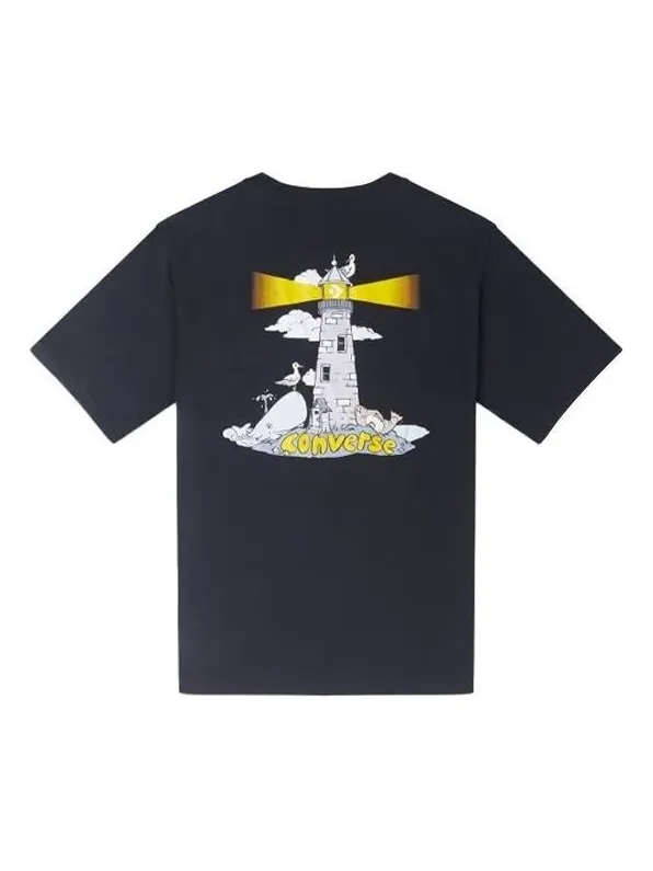 Футболка lighthouse t-shirt 'black' Converse — изображение 1 из 2, черный